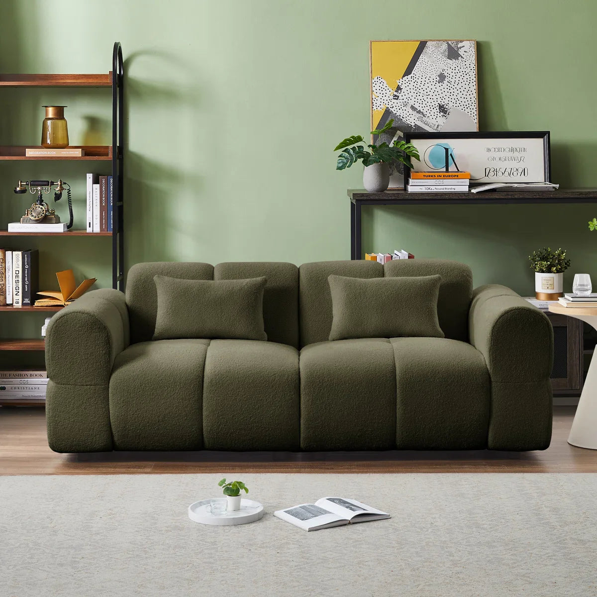 Jaksi Upholstered Sofa - Wooden Bazar