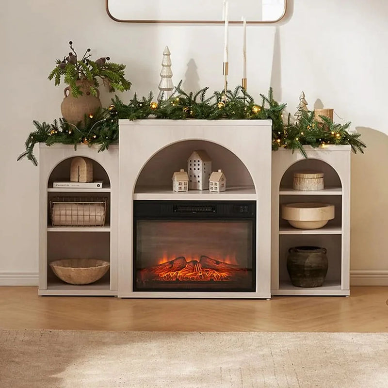 Electric Fireplace Mantel TV Stand - craft decor