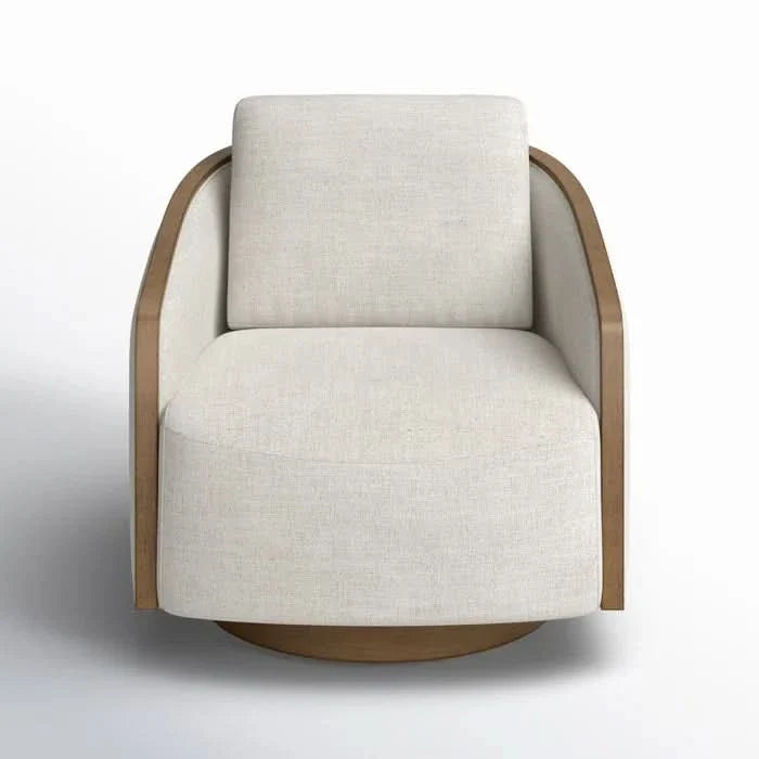 Foolyisty Upholstered Swivel Barrel Chair - Craft Decor