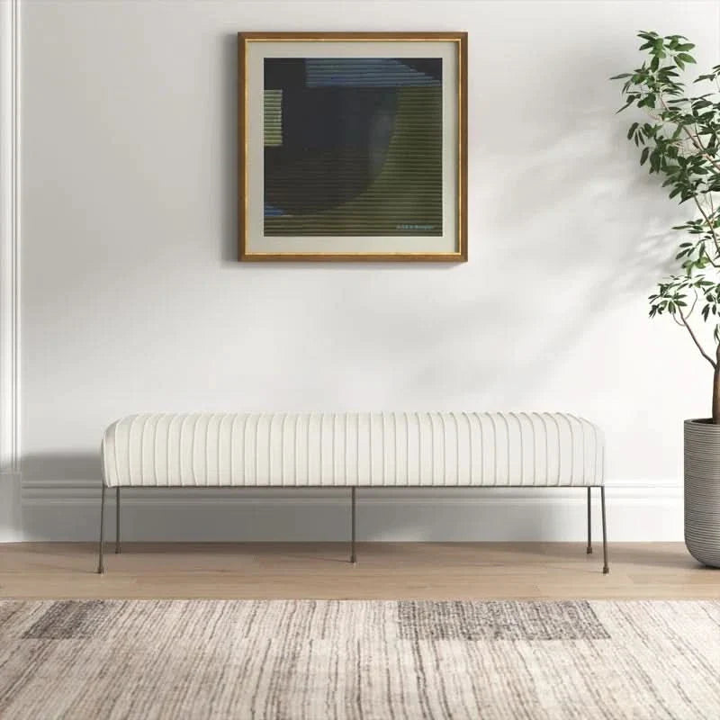 Akil Velvet Upholstered Bench - craft decor