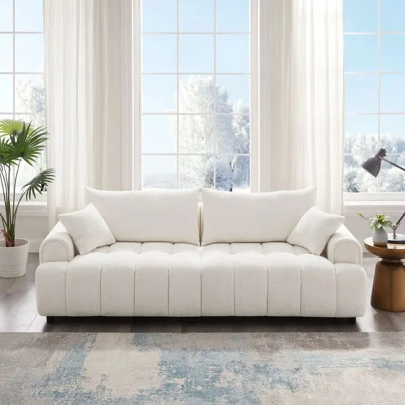 Peronaz 91'' Luxury Modern Tufted Boucle 3 Seater Sofa