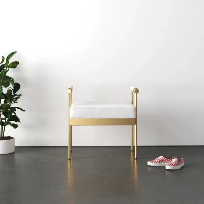 Chahet Faux Leather Upholstered Bench - craft decor