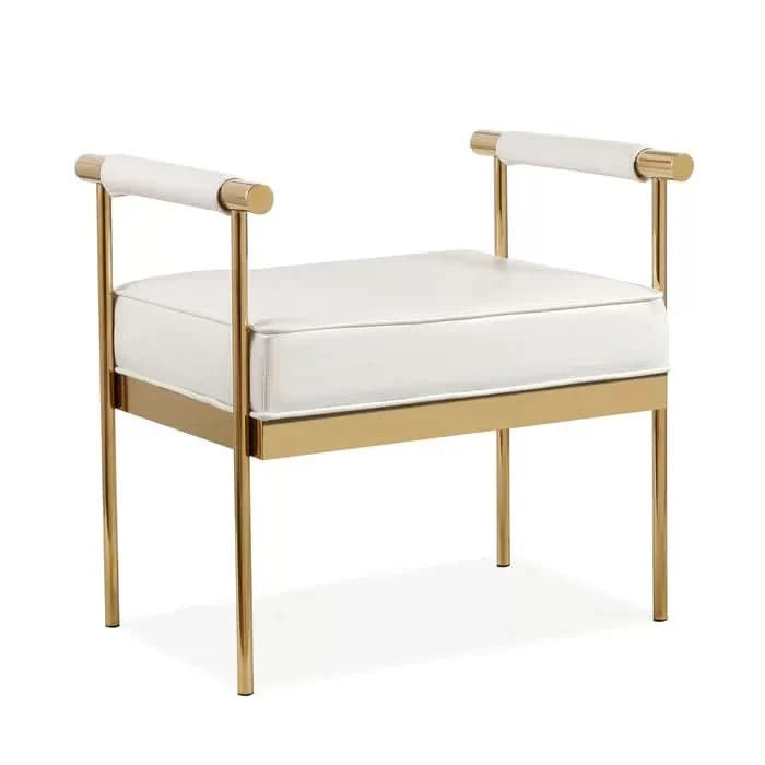 Chahet Faux Leather Upholstered Bench - craft decor