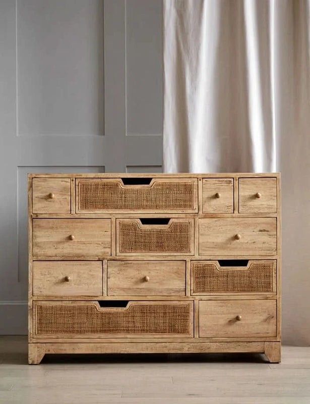 Welle Rattan Twelve Chest Of Drawers - Craft Decor