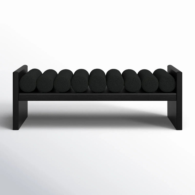 Newra Boucle Wood Bench - craft decor