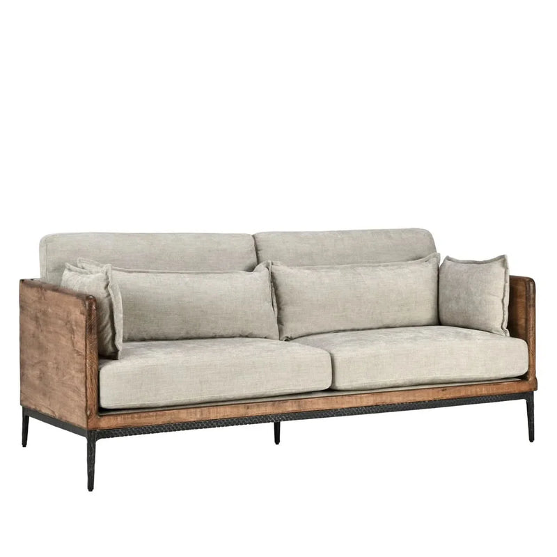 Modern 2-Seater Sofa with Kiln-Dried Hardwood Frame