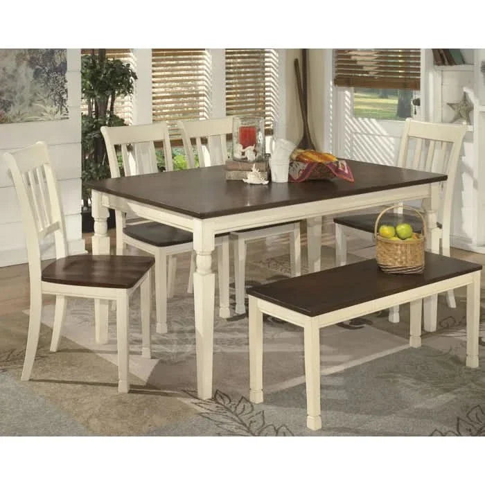 5-Seater Dining Set with Classic Four-Leg Table