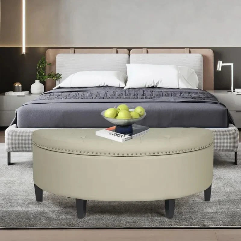 Shister Upholstered Storage Bench - craft decor