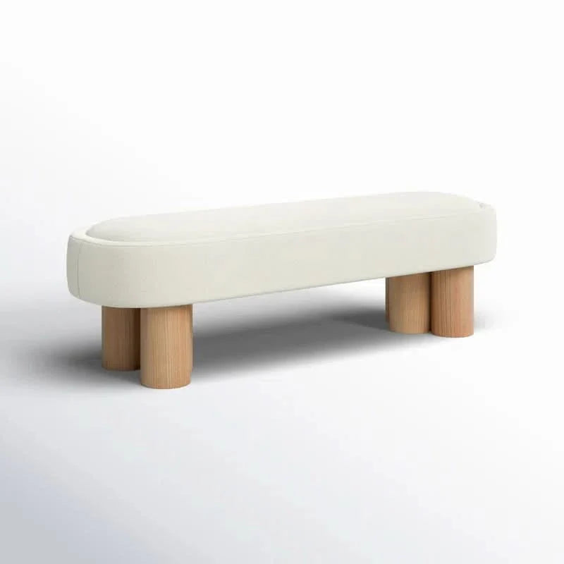 Jakalum Boucle Upholstered Bench - craft decor
