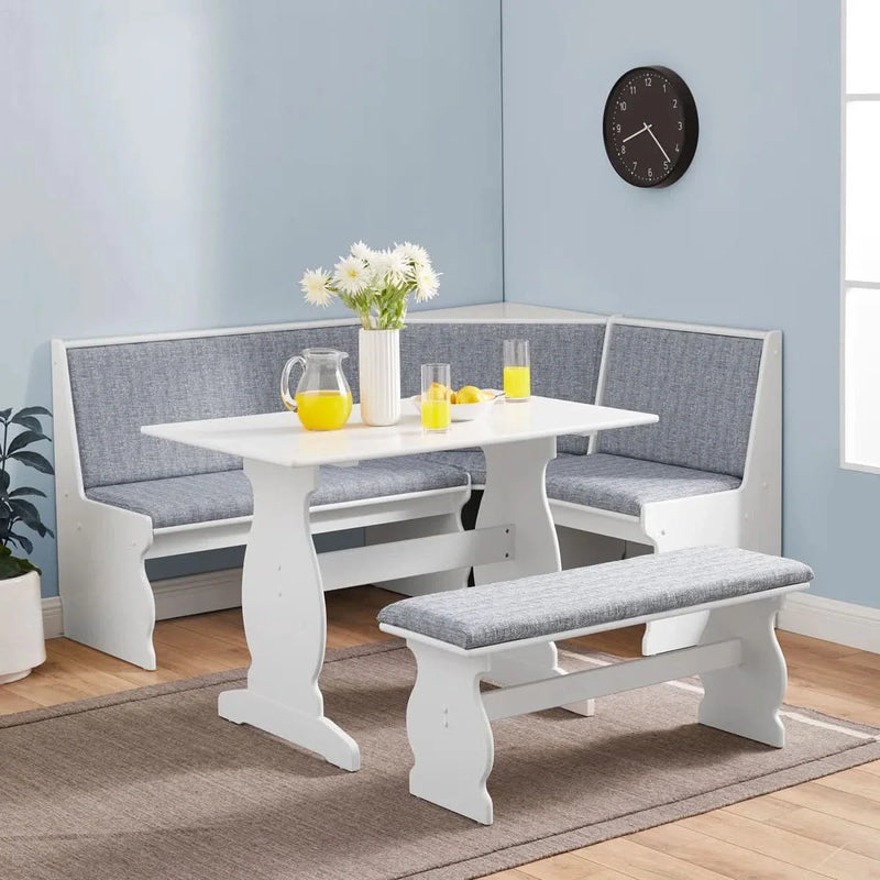 Cozy 5-Person Corner Banquette Set
