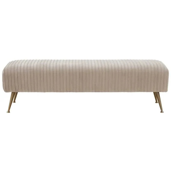 Shenaster Velvet Upholstered Bench - craft decor