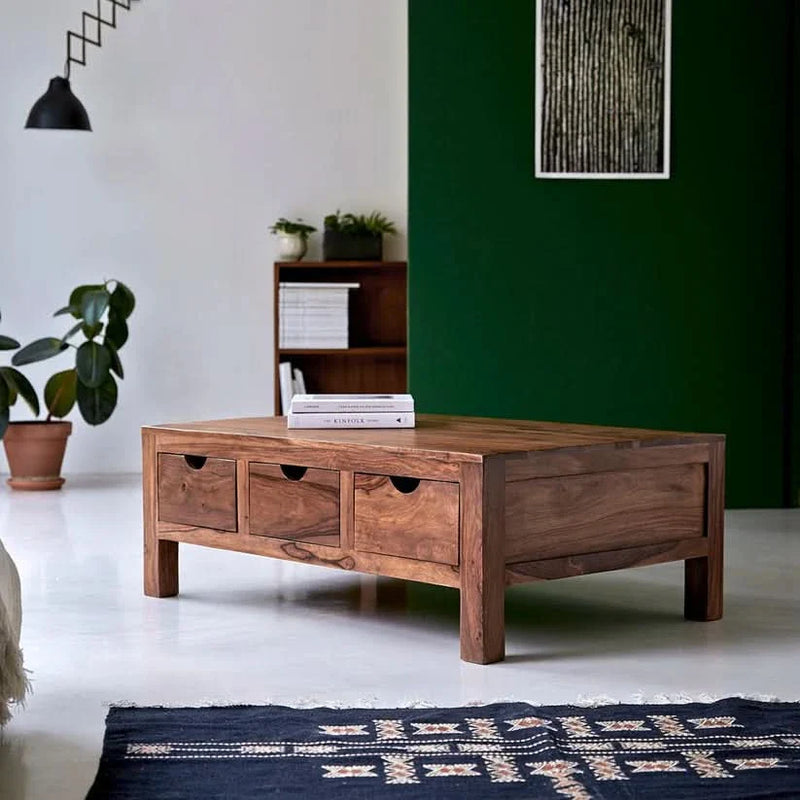 Vumpire Coffee Table With Six Drawers - Craft Decor