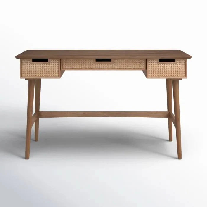 Desk with Cane Drawer Fronts