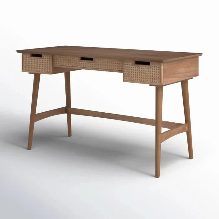 Desk with Cane Drawer Fronts