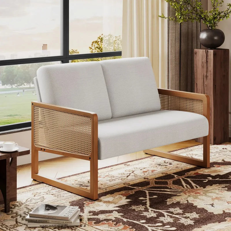 Modern Upholstered Loveseat – Compact Couch for Small Spaces