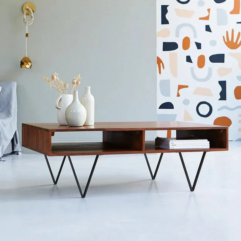 Kayun Coffee Table With Iron Legs - Craft Decor