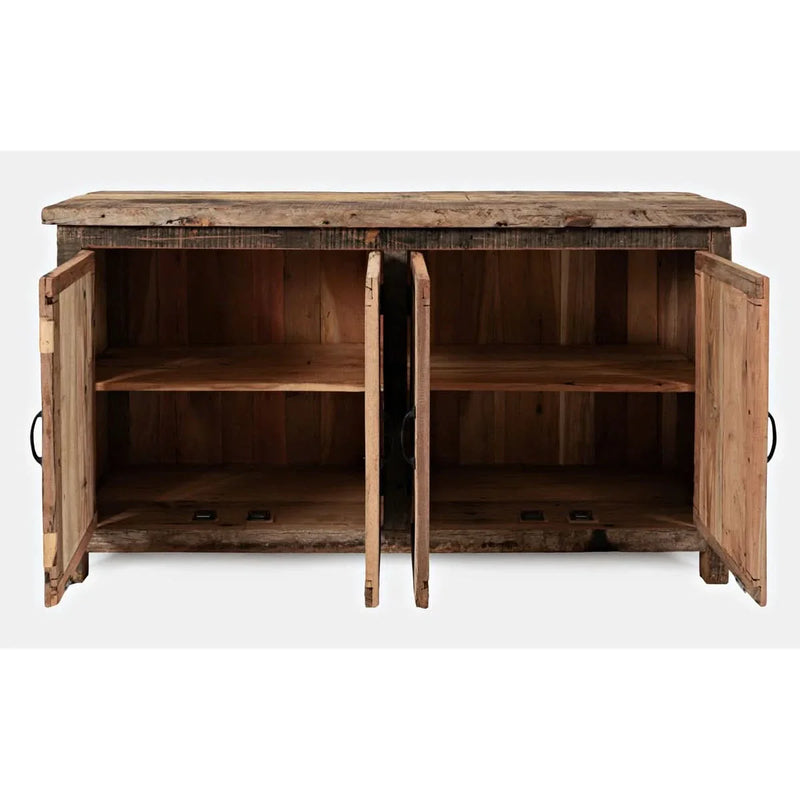Vintage Look Sideboard – Reclaimed Wood with Barn-Style Detailing