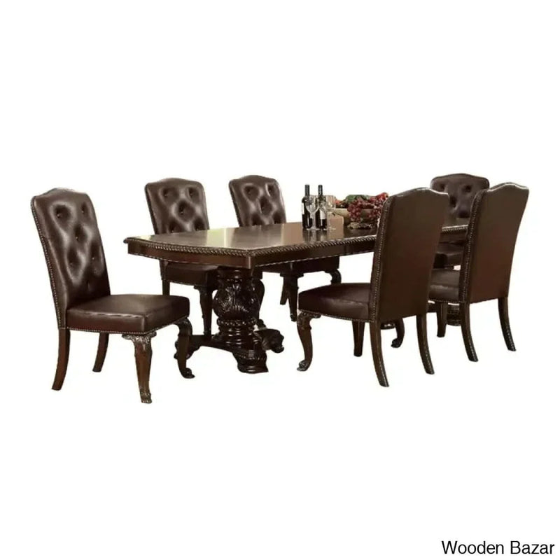 Acrobat New 6 Seater Dining Table Set in Twice Pedestal