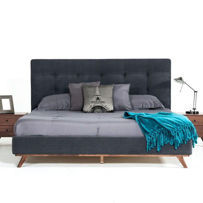 Espix Modern Grey & Walnut Bedroom - craft decor