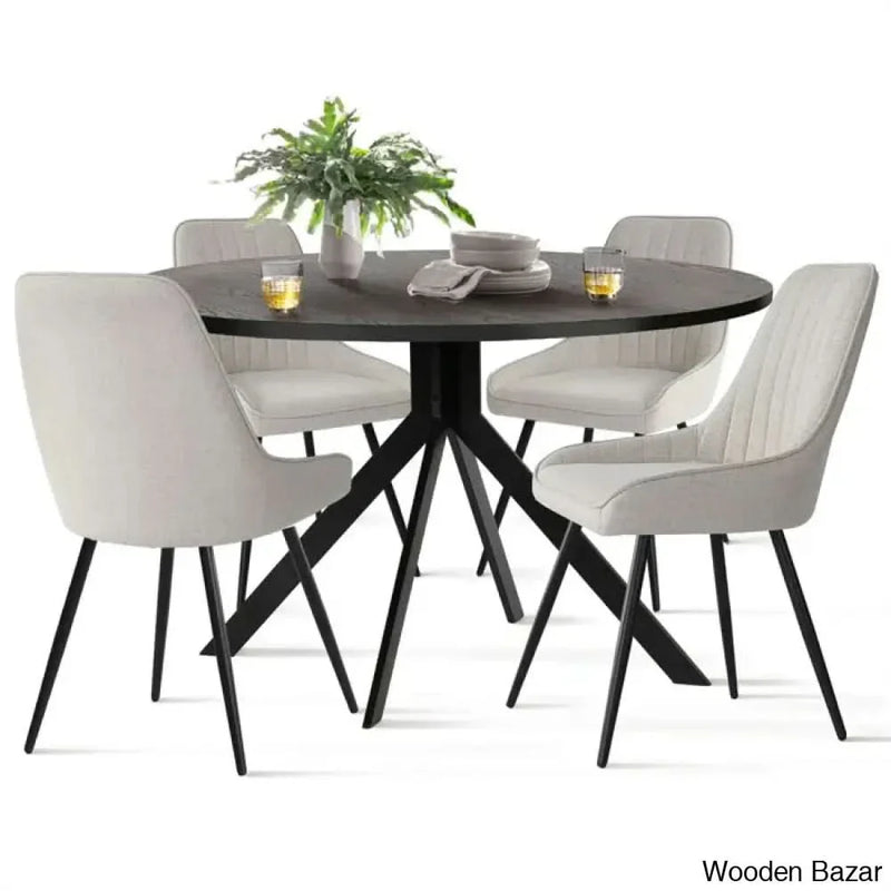 Adward Best 4 Seater Pedestal dining Table Set