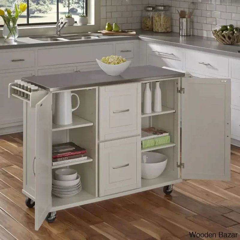 Aftonshire Kitchen Cart Kitchen trolley cart cabinet kitchen island with storage
