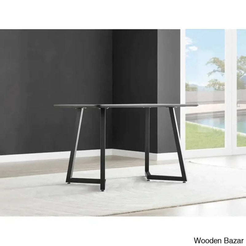 Ales New 6 Seater & 4 Seater Carzon Marble Effect Melamine Dining Table and Chairs