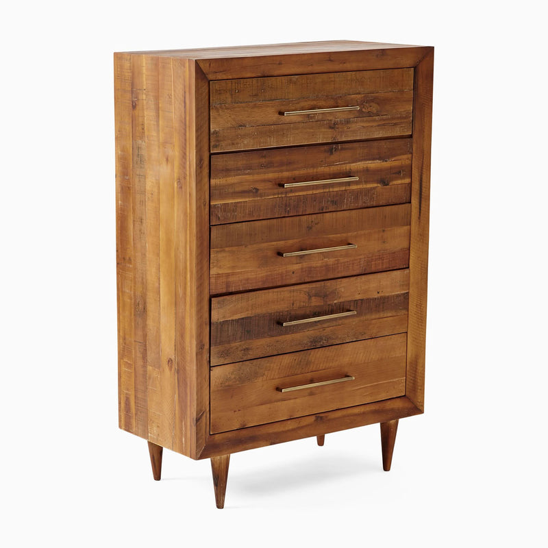 Pulvaka Reclaimed Wood 5-Drawer Dresser - Craft Decor