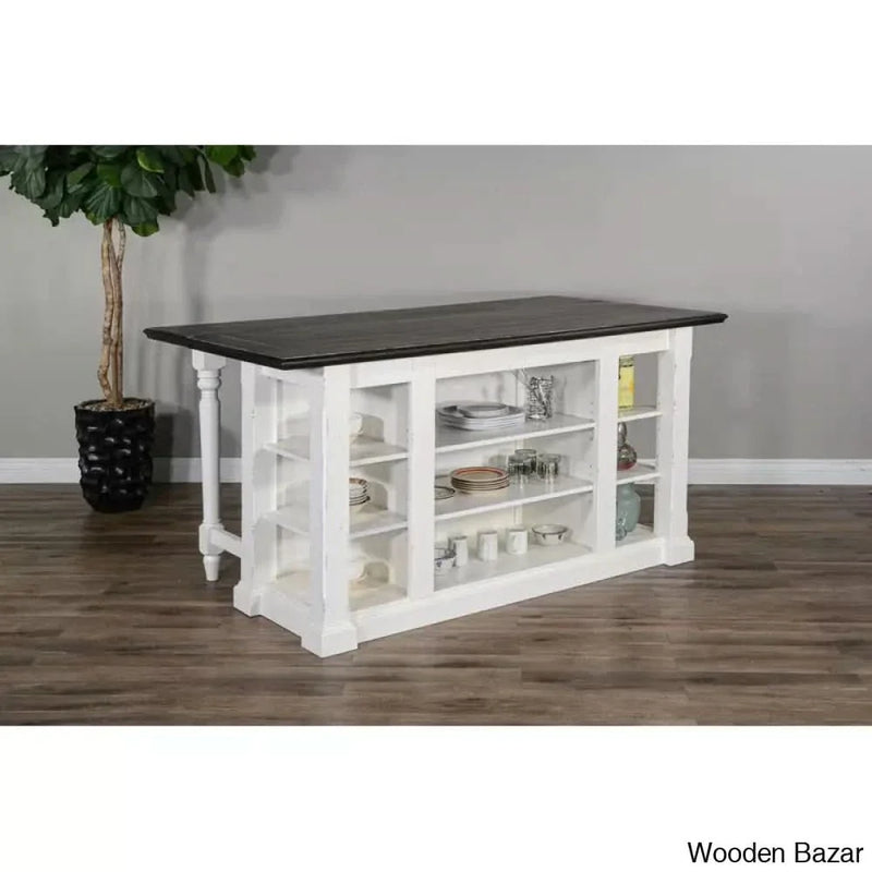 Almira Wood Kitchen Island Kitchen trolley cart cabinet kitchen island with storage