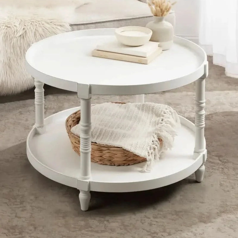 Ameleay Tiered Round Living Room Coffee and Center Table