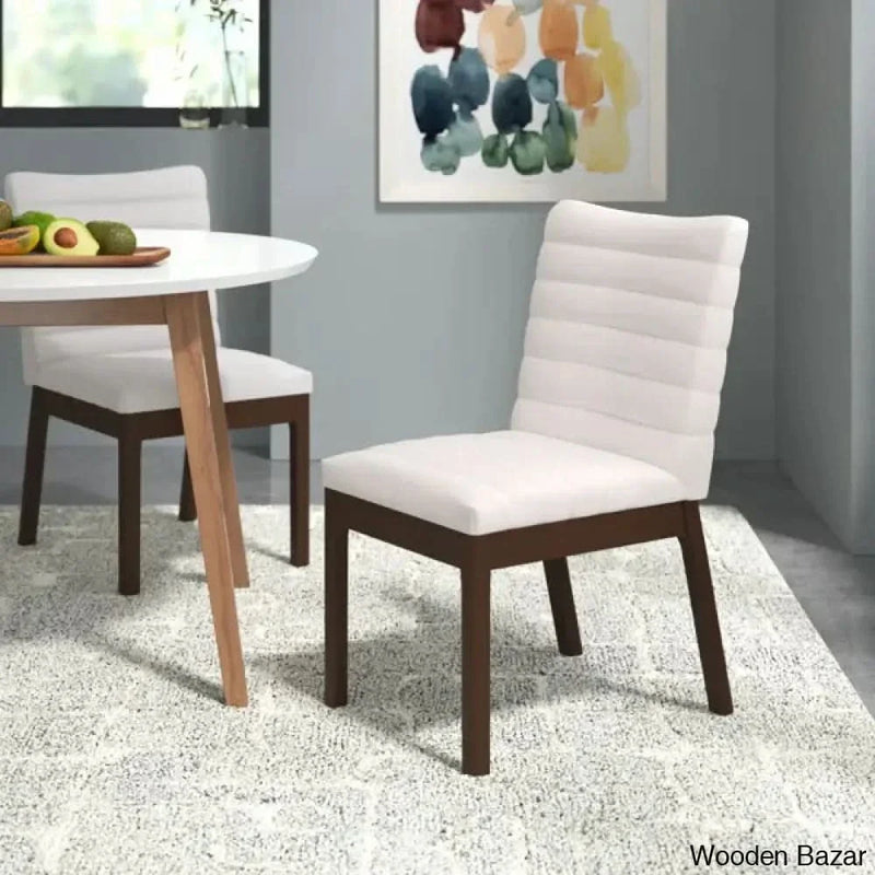 Angalina Solid Back Parsons Chair (Set of 2) -Craft Decor