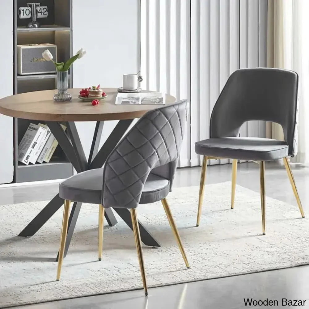 Anilia New 2 Seater Pedestal Dining Table Set - Craft Decor Gray