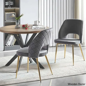 Anilia New 2 Seater Pedestal Dining Table Set - Craft Decor Gray