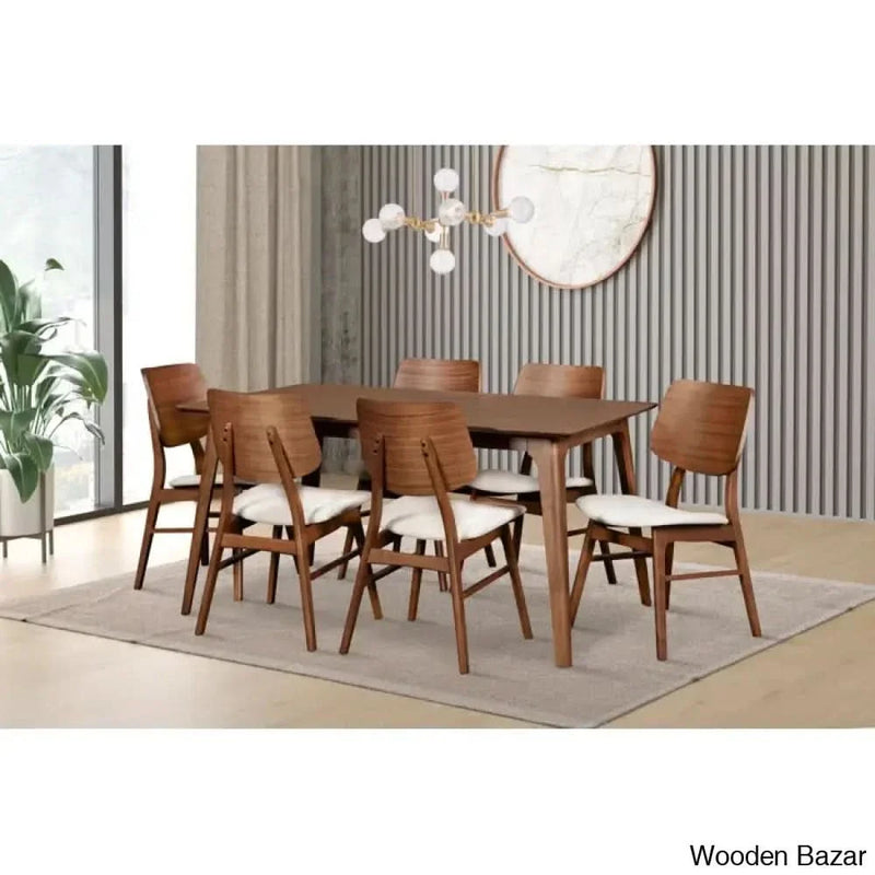 Araminta Stylish Wooden 6 seater Teak Wood Dining Set