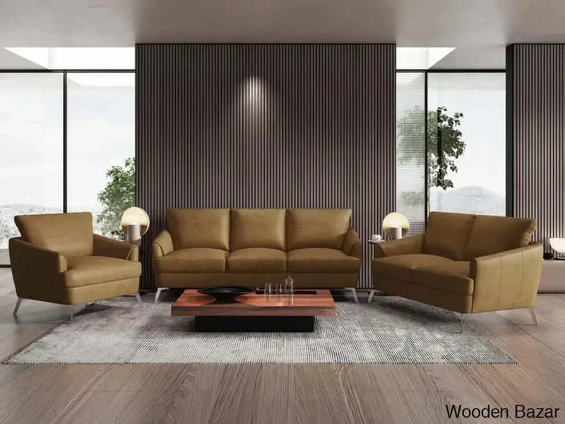 Arisen Best 6 Seater Sofa set in Brown Color