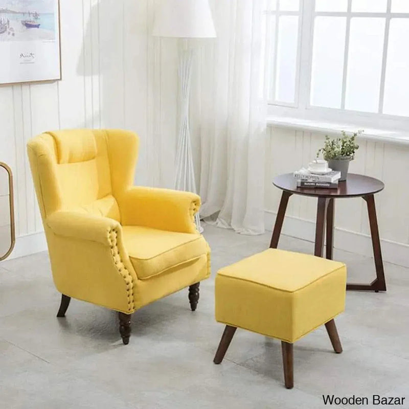 Armchair Sofa Tub Seat Accent Linen Fabric Solid Wood Leg Recliner Bedroom Dining Living Room