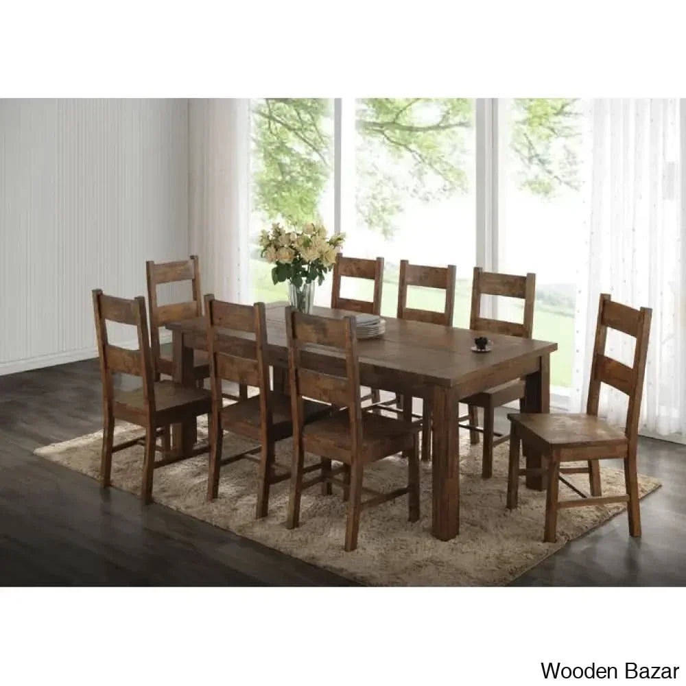 Arwen New 6 Seater & 8 Teak Wood Dining Set - Craft Decor