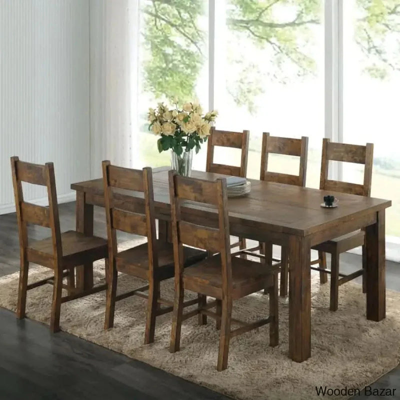 Arwen New 6 Seater & 8 Teak Wood Dining Set - Craft Decor