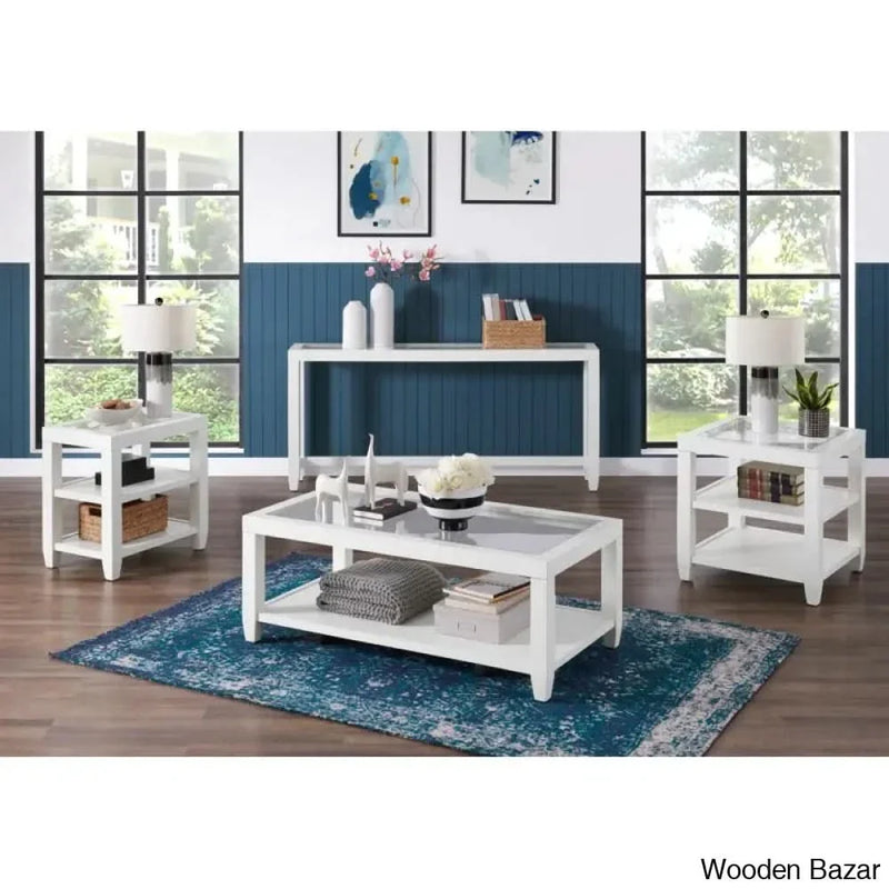 Arystani 4 Legs Coffee and center Table with Storage