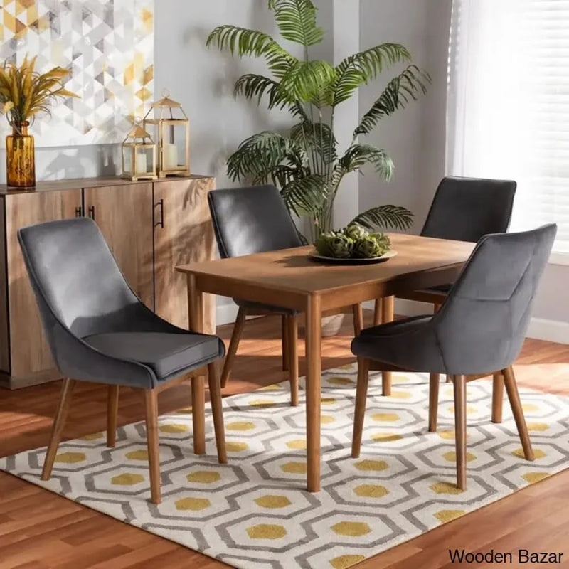 Atley Stylish 4 Seater Dining Table Set - Craft Decor