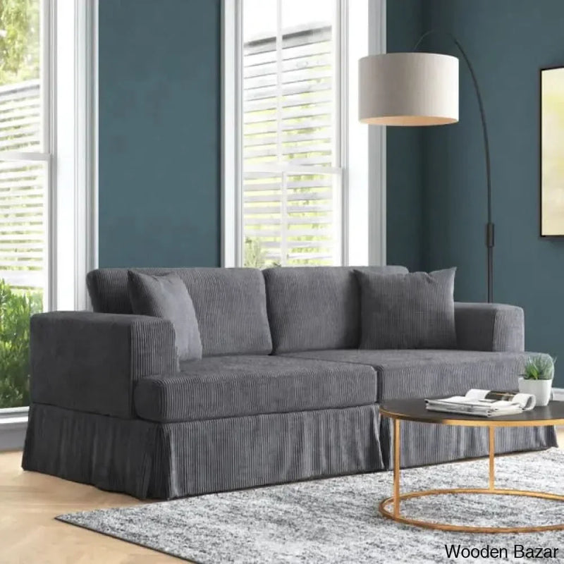 Aukusti 84.5'' Upholstered Sofa - Wooden Bazar