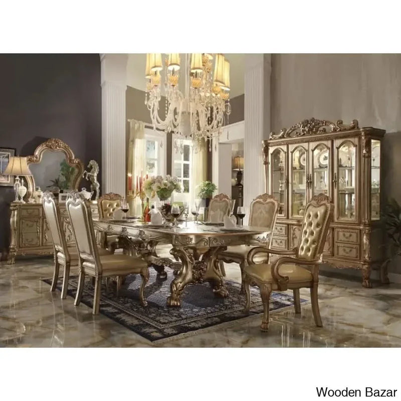 Aword Royal 6 seater Extendable Dining set With Stylish Refined Residence