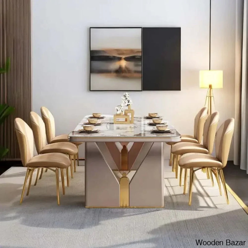 Ayers 6 Seater & 8 Seater New Double Pedestal Dining Set - Craft Decor