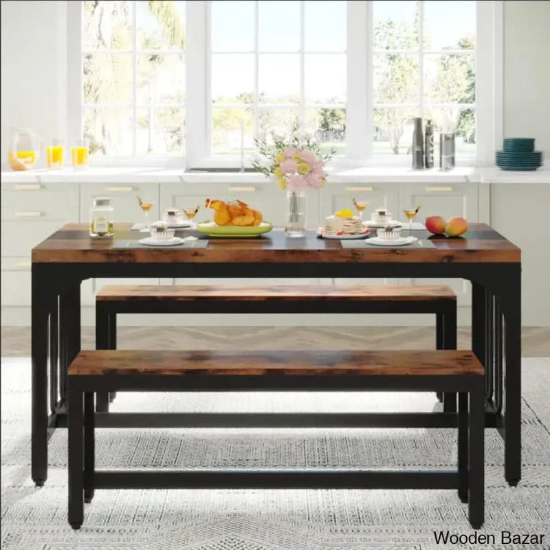 Barker Wooden 3 Piece  Dining Table Set - Craft Decor