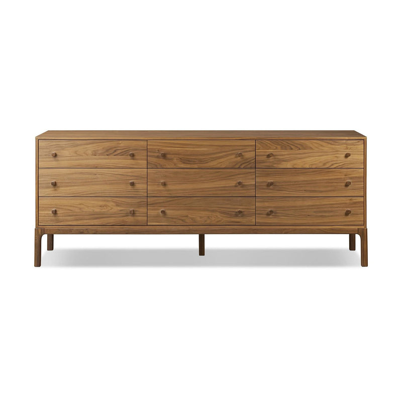 Alered Walnut 9-Drawer Dresser - Craft Decor