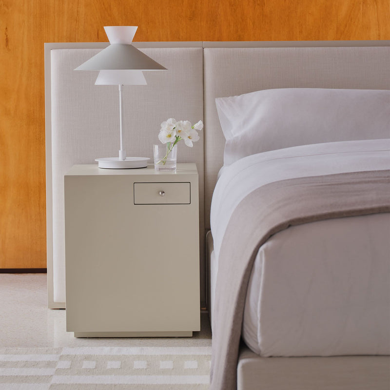 Niared Cotton Lacquered Bedside Table Set  of 2 - Craft Decor