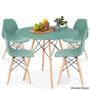 Blaine 4 Seater Stylish Dining Table Set - Craft Decor Blue