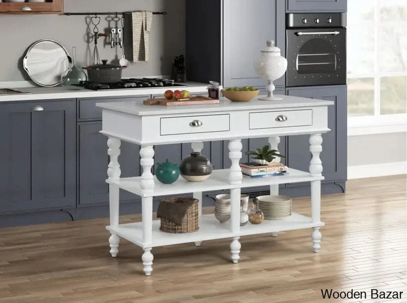 Blinda Marble Top Kitchen Island Kitchen trolley cart cabinet kitchen island with storage