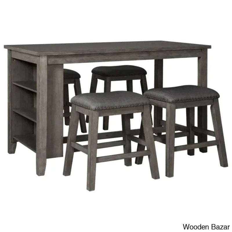Bryce New 4 Seater Counter Height Dining Set - Craft Decor