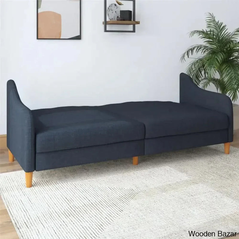 Buy Messi Comfortable Round Arm Convertible Sofa by- Wooden Bazar