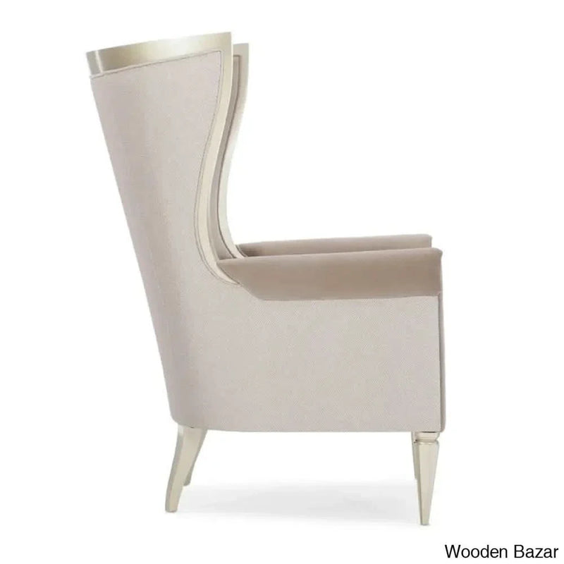 Caracole Upholstery Wide Down Cushion Wingback Chair
